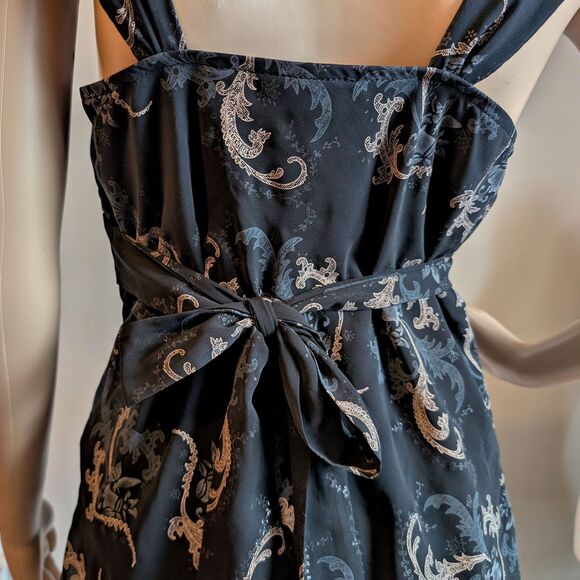 Vintage Y2K AB Studio Going Out Top Paisley Glitter Whimsygoth Size M - Picture 8 of 9